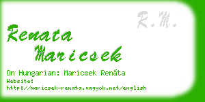 renata maricsek business card